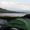 Just arrived - pitched right by Croyde Bay rather than Woolacombe for reasons way to complicated to explain involving the fact that the campsite I booked was a building site