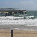 Posted on the Club's blog during Storm Francis, August 25th 2020A few shots of the sea conditions as the 'warm storm' hits - its actuallly really pleasant to be out in the high winds.The shots are in order - Bournemouth Pier West side, Boscombe car park, Boscombe Pier West side, Boscombe Pier East side from the hill, Southbourne and Branscombe beach.The sand is everywhere - people are shielding their eyes and it filled up the car in the short time I parked by Boscombe pier - its blowing up the hill to settle in mini sand drifts in exactly the same way that water doesn't.Tommorow should be calmer but the energy will still be in the water to its a matter of picking a beach and surfing what's left once the 60mph wind has dropped.